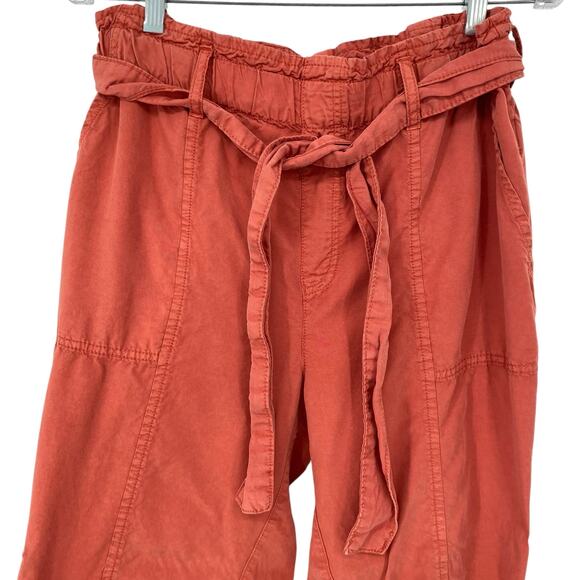 SOCIAL STANDARD BY SANCTUARY Tencel Relaxed Fit Pull On Pants Rust Red Large - Picture 3 of 6